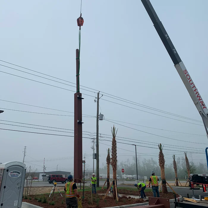 Sign Footer Installation