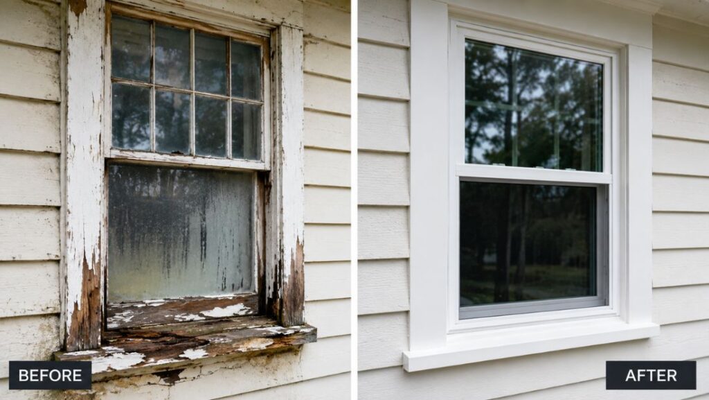 Before/after replacement comparison